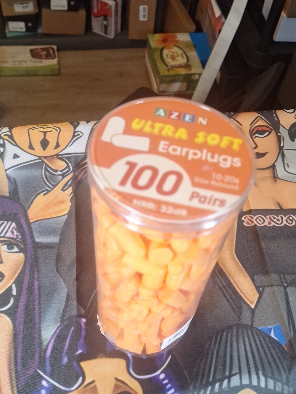Azen Ultra Soft Earplugs - Bright Orange (100 Pairs)